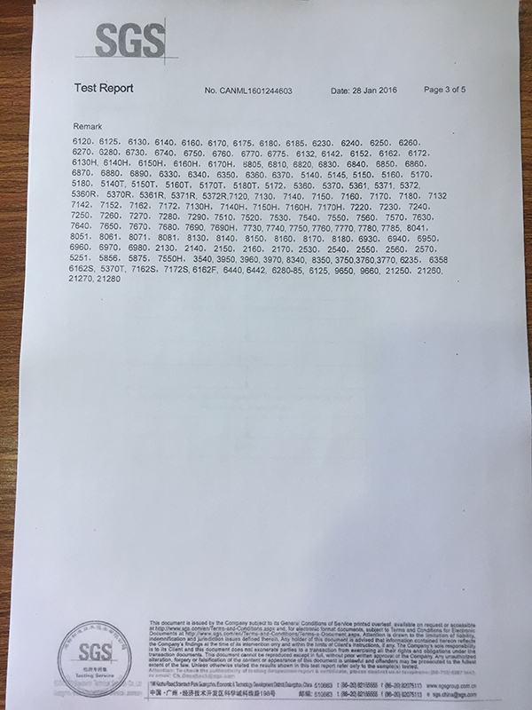 高关注物质SGS检测...